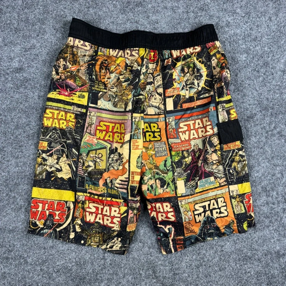 Star Wars Swim Trunks Mens Size M Comic Book Print Mesh Lined Board Shorts 23859